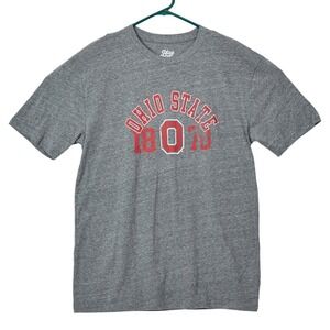 Ohio State Buckeyes 1870 Athletic T-Shirt Men's Size L Gray Blue 84 Cotton Blend